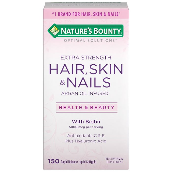 Nature's Bounty Optimal Solutions Hair Skin & Nails Extra Strength Softgels, 150 count