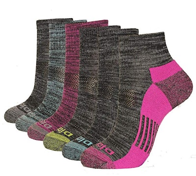 Dickies Women's 6-Pack Dritech Quarter Socks