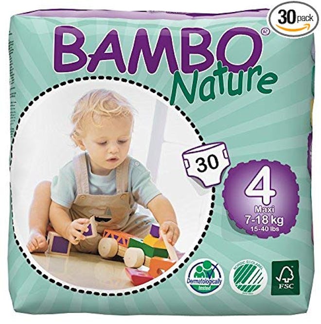 Eco Friendly Baby Diapers Classic for Sensitive Skin, Size 4, 30 Count