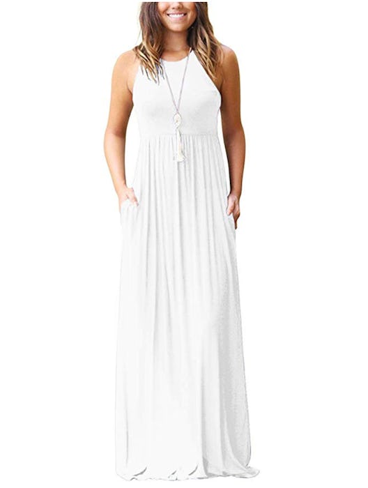 GRECERELLE Women's Sleeveless Racerback Maxi Dress