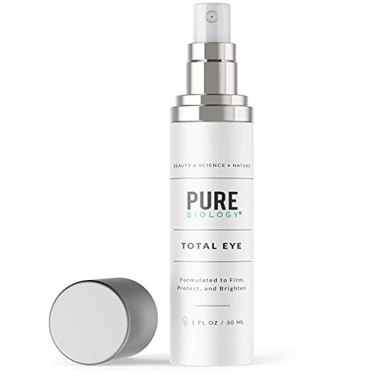Pure Biology Total Eye Cream with Vitamin C+E and Hyaluronic Acid