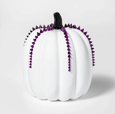Studded Halloween Pumpkin Tall Medium White - Hyde and Eek! Boutique