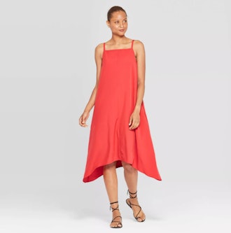 Prologue™ Women's Sleeveless Square Neck Scarf Hem Slip Dress - Red