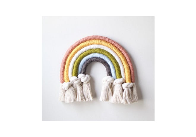 Knotted Fiber Rainbow "Vintage" Wall Hanging