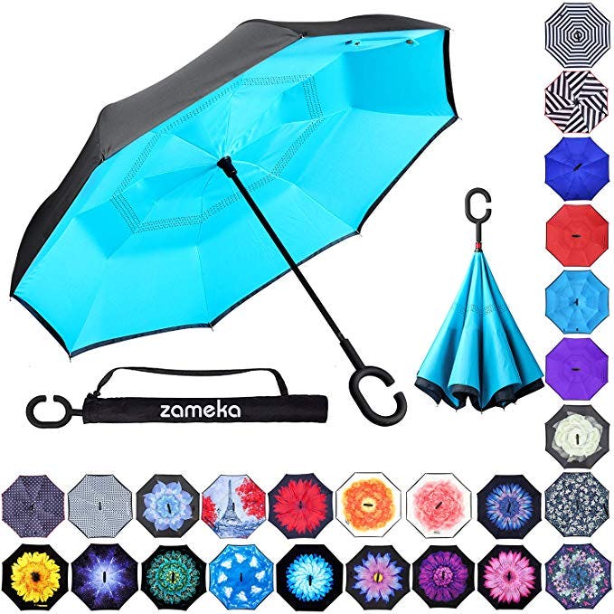 ZAMEKA Double Layer Inverted Umbrella
