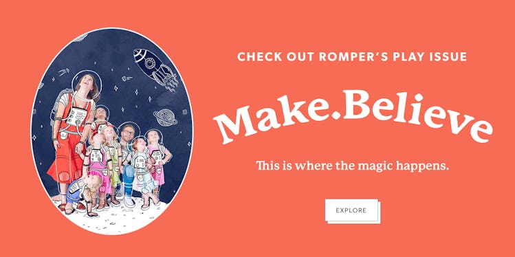 The cover for Romper's "Make. Believe" issue 