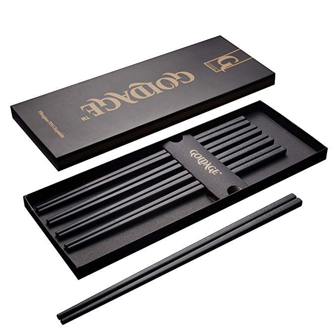 Goldage Fiberglass Dishwasher-Safe Chopsticks (5-Pack)