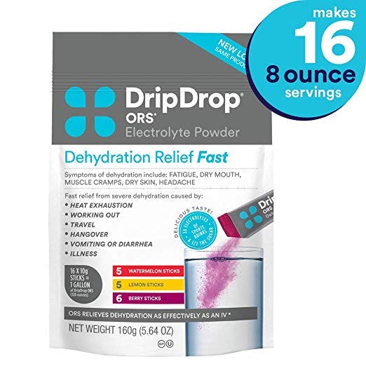 DripDrop ORS Electrolyte Hydration Powder Sticks (16-Pack)