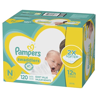 Swaddlers Newborn Diapers Size N 120 Count 