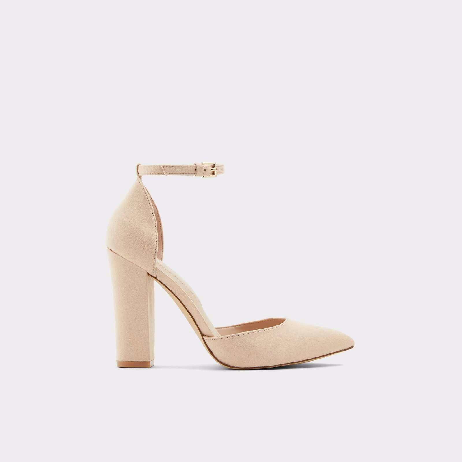 aldo nude block heels