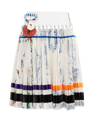 Chopova Lowena Floral-embroidered recycled-tapestry skirt