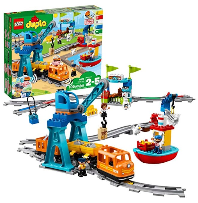 LEGO DUPLO Cargo Train Battery-Operated Building Blocks Set
