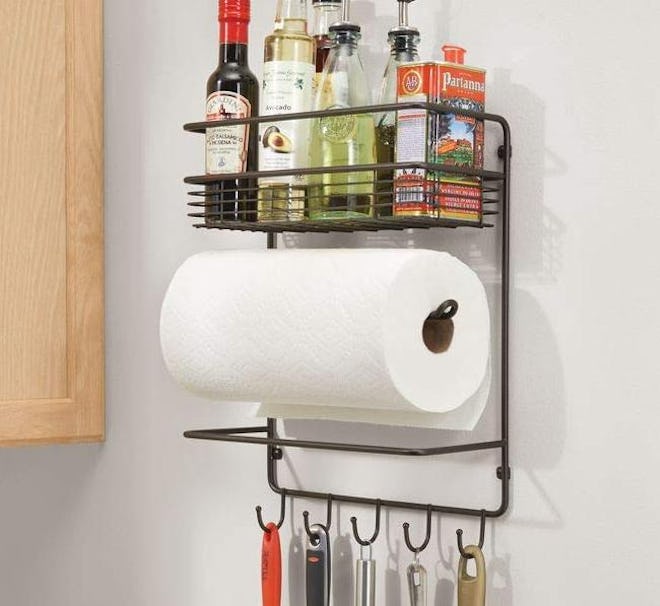 mDesign Metal Wall Mount Paper Towel Holder