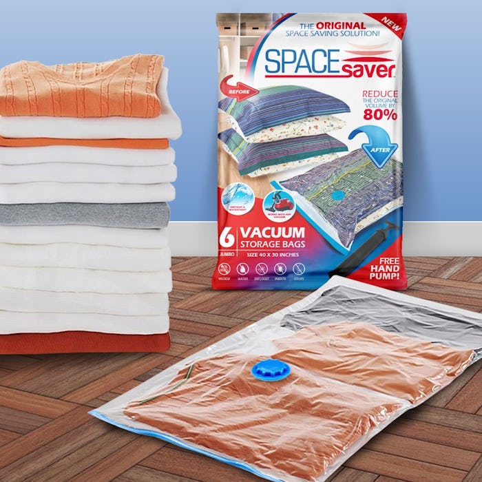 SpaceSaver Premium Reusable Vacuum Storage Bags (6 Pack)