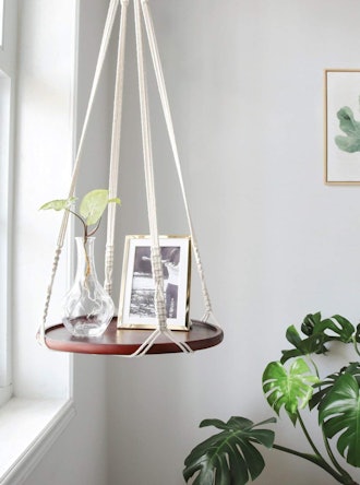 Mkono Macrame Hanging Shelf