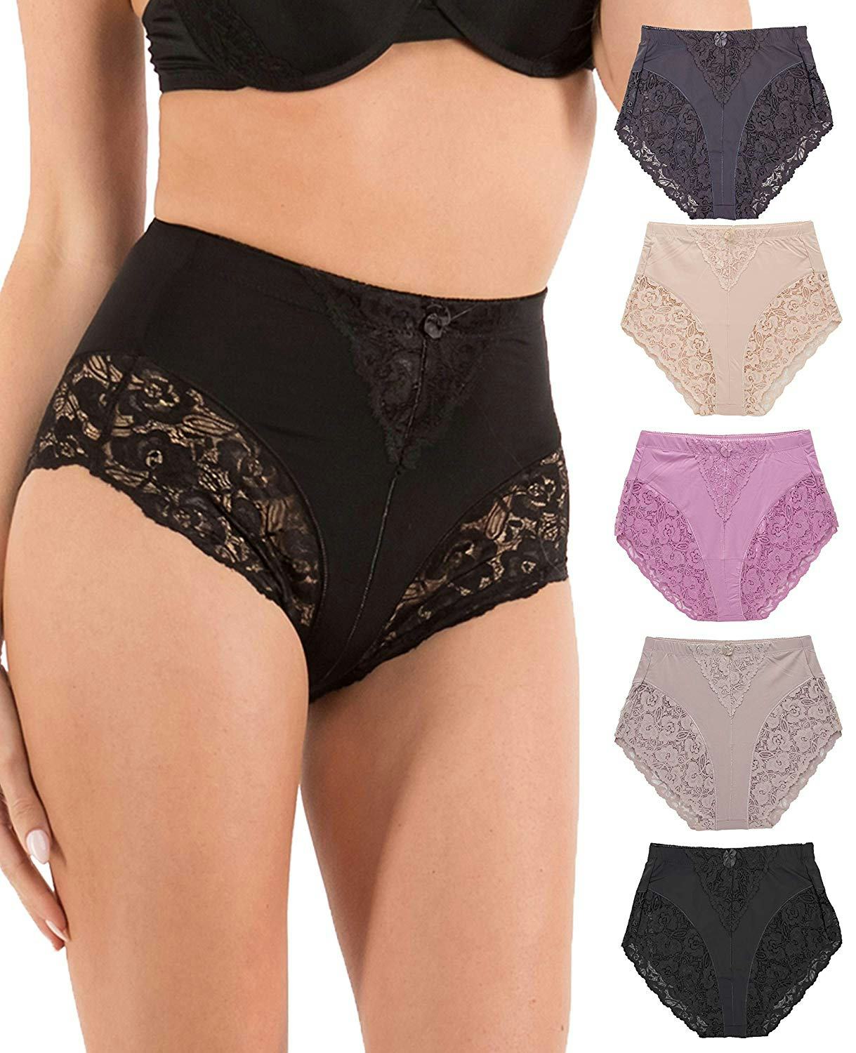 Barbra Lingerie Lace Brief Panties (5 Pack)