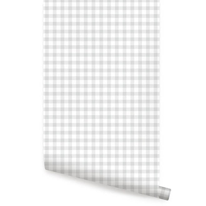Gingham Check Pattern Peel & Stick Fabric Wallpaper