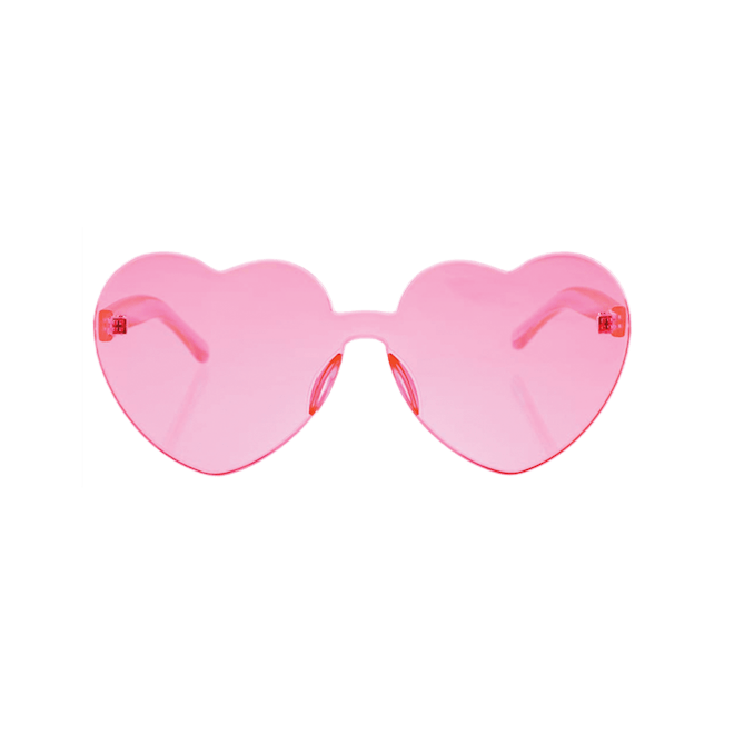 Pink Heart-Shaped Glasses
