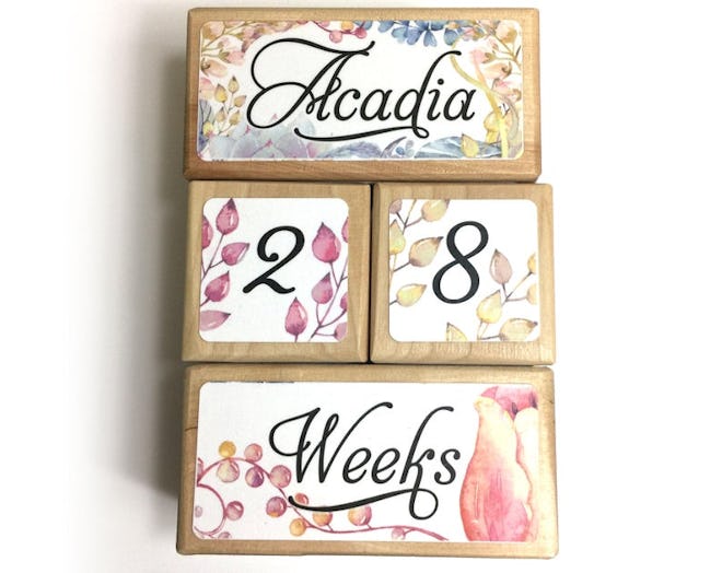 Floral Milestone Blocks