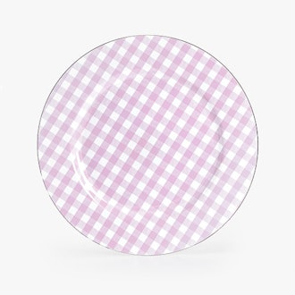 Lilac Gingham Charger Plate