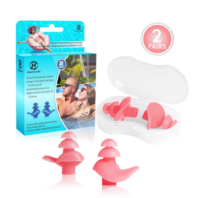 Hearprotek Silicone Swimming Earplugs (2 Pairs)