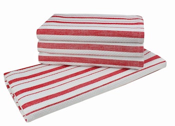 Cotton Craft Basketweave Kitchen Towels (4 Pack)