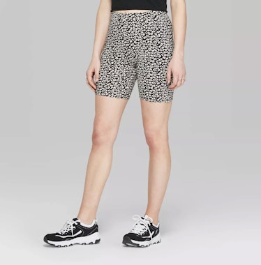 Women's Leopard Print High-Rise Bike Shorts