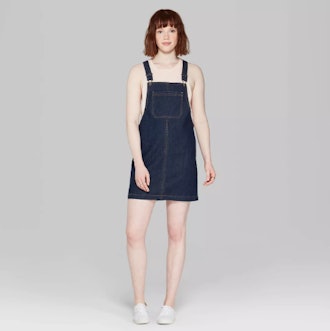 Wild Fable Women's Strappy Denim Pinafore Dress