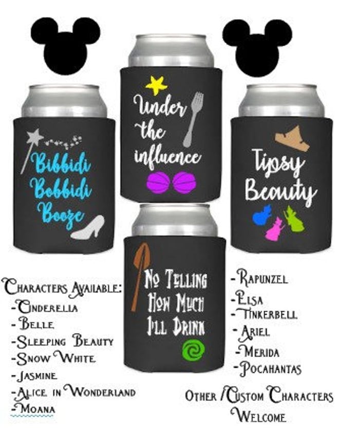 Disney Princess Character Inspired Can Coolers