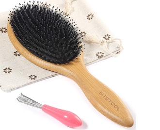 Bestool Boar Bristle Hair Brush With Nylon Pins