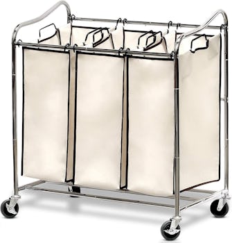Simple Houseware 3-Bag Laundry Sorter Cart