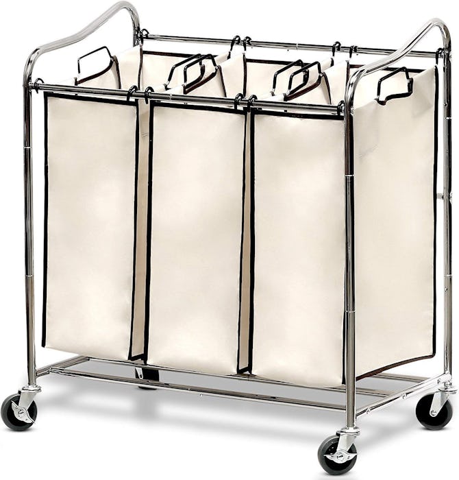 Simple Houseware 3-Bag Laundry Sorter Cart