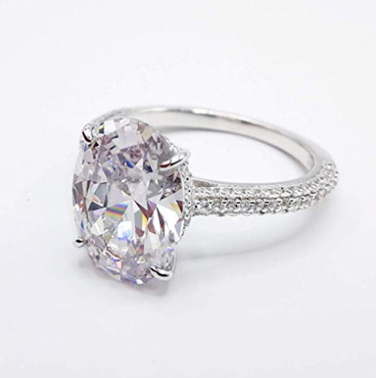 Oval Cut 5ct Solitaire Cubic Zirconia 