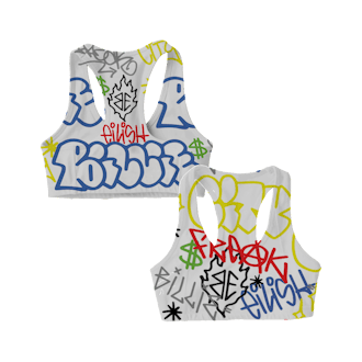 Billie Eilish x Freak City Grafitti Sports Bra 