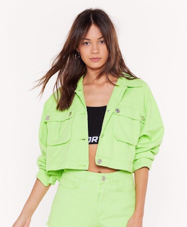  On Crop Of The Game Utility Jacket