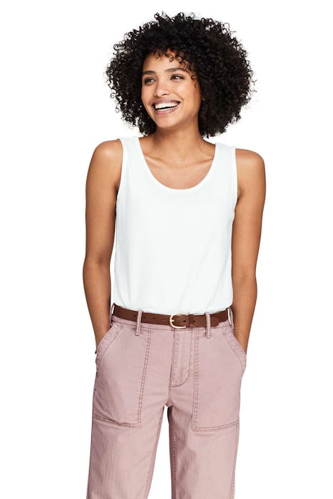 Lands' End Petite Cotton Tank Top