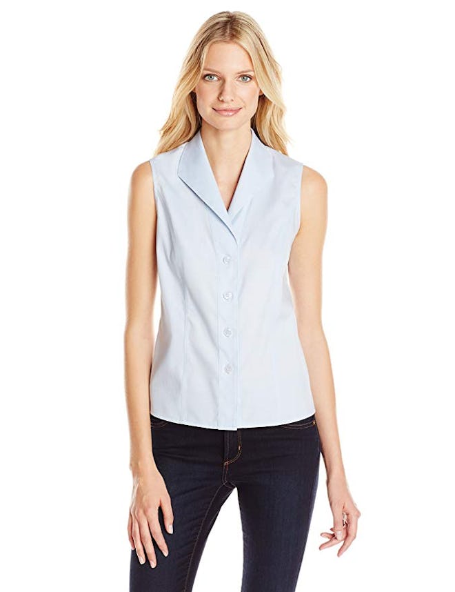 Calvin Klein Sleeveless Button-Down Shirt