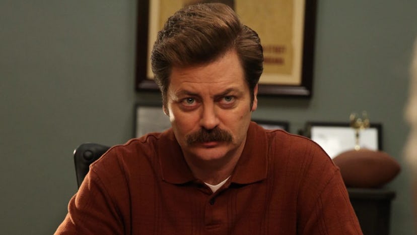 Ron Swanson in a scene from 'Parks And Recreation'
