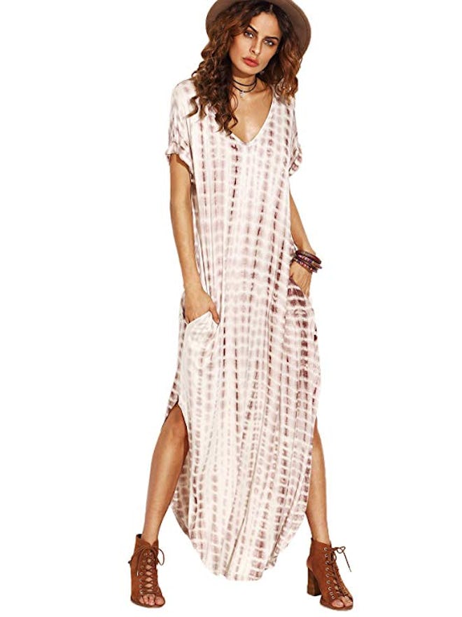 MAKEMECHIC Tie Dye Maxi Dress