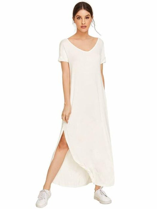 MAKEMECHIC Knit Maxi Dress