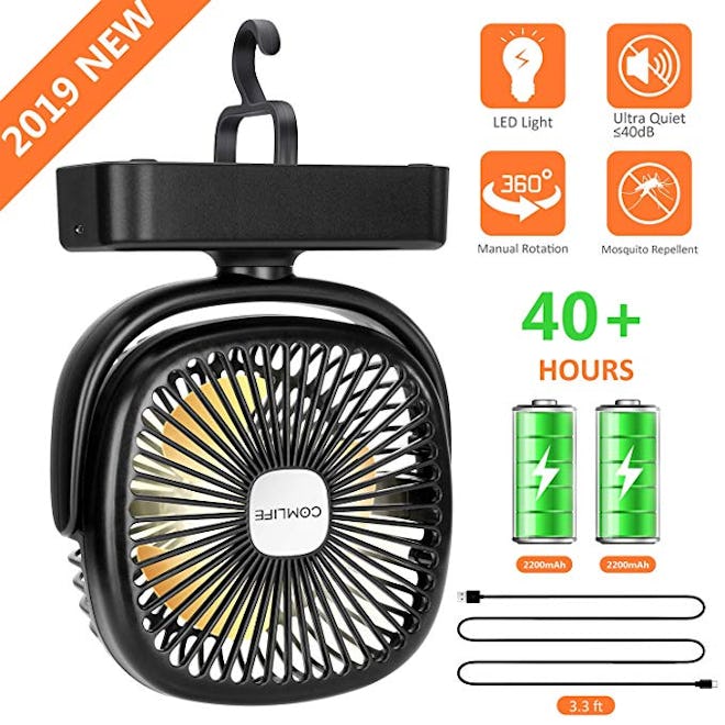 COMLIFE Portable LED Camping Lantern With Tent Ceiling Fan