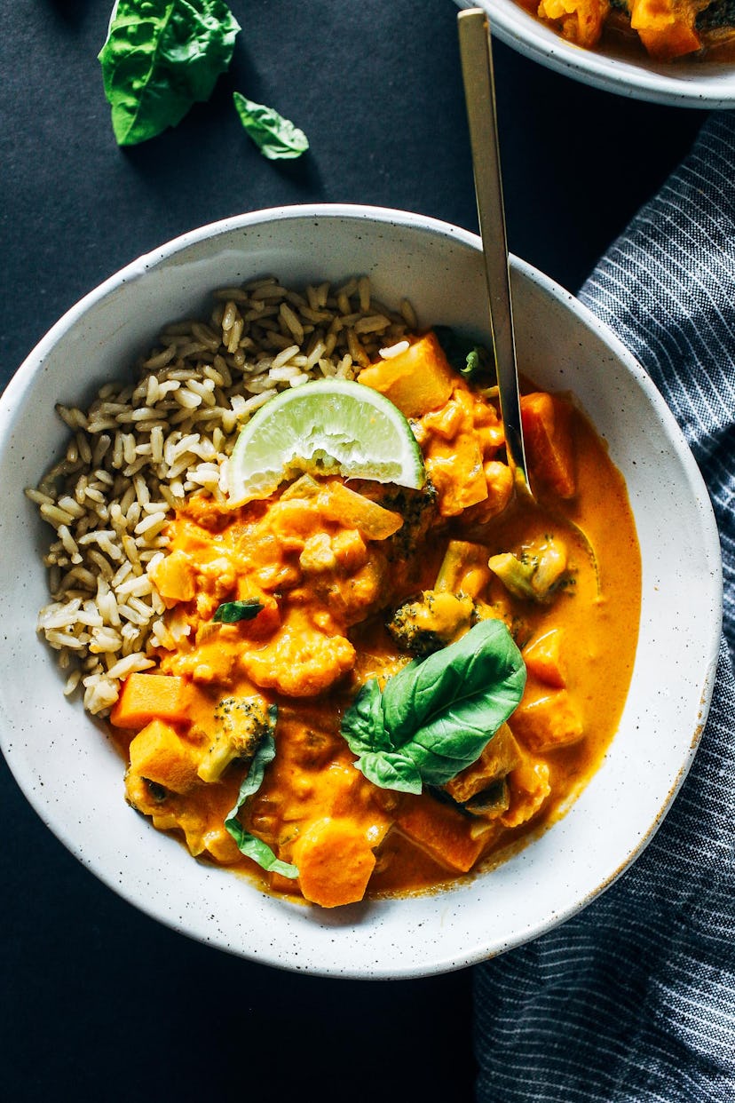 vegetable thai red curry