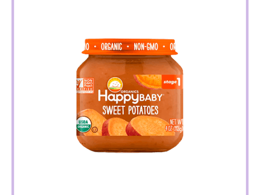 HappyBaby Fruit And Vegetable Snacks Sweet Potatoes Baby Food - 4oz