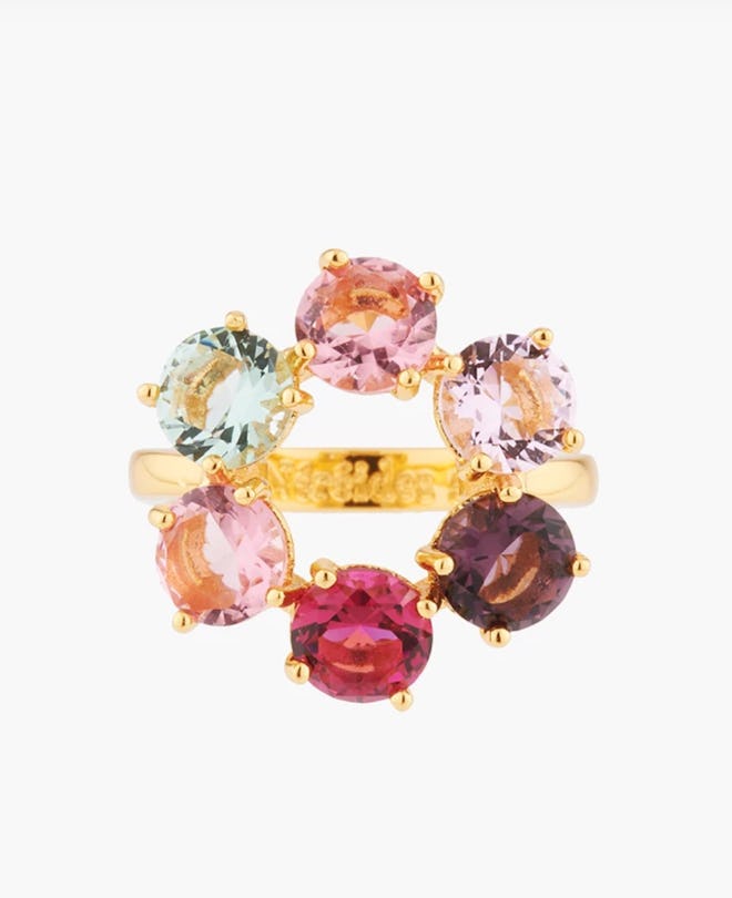 La Diamantine Multicoloured Thin Ring