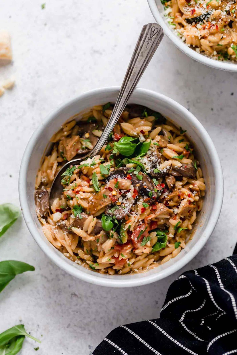 orzo with chicken sausage