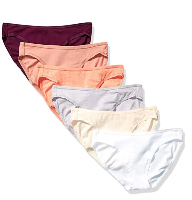 Amazon Essentials Cotton Stretch Bikini Panty (Pack of 6)