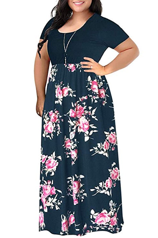 VISLILY Plus Size Casual Maxi Dress 