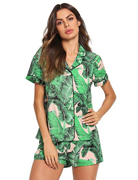 Floerns Print Pajama Set