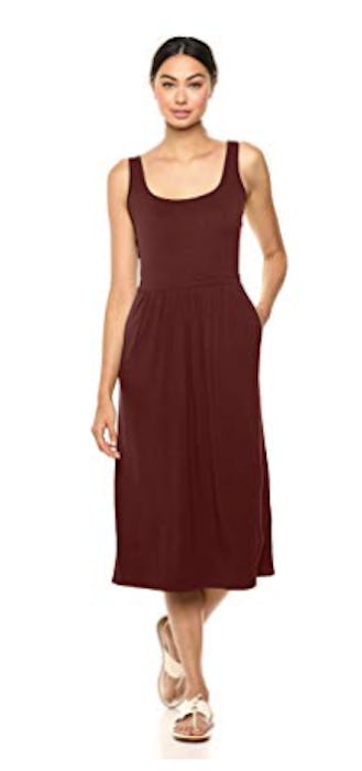 Daily Ritual Sleeveless Empire-Waist Midi Dress