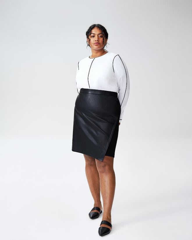 Mosman Leatherette Skirt - Black